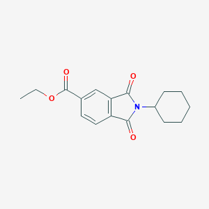 molecular formula C17H19NO4 B341942 Ethyl 2-cyclohexyl-1,3-dioxoisoindole-5-carboxylate 