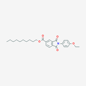molecular formula C27H33NO5 B341943 Decyl 2-(4-ethoxyphenyl)-1,3-dioxoisoindoline-5-carboxylate 