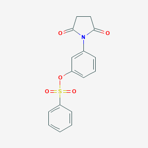 molecular formula C16H13NO5S B341946 3-(2,5-Dioxo-1-pyrrolidinyl)phenyl benzenesulfonate 