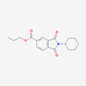 molecular formula C18H21NO4 B341948 Propyl 2-cyclohexyl-1,3-dioxo-5-isoindolinecarboxylate 