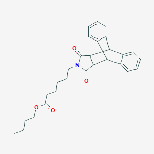 molecular formula C28H31NO4 B341949 Butyl 6-(16,18-dioxo-17-azapentacyclo[6.6.5.0~2,7~.0~9,14~.0~15,19~]nonadeca-2,4,6,9,11,13-hexaen-17-yl)hexanoate (non-preferred name) 