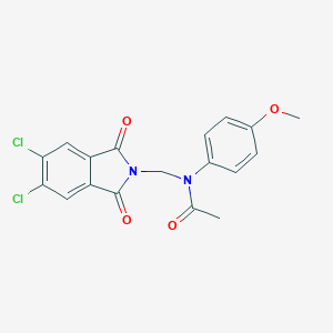 molecular formula C18H14Cl2N2O4 B341952 N-[(5,6-dichloro-1,3-dioxo-1,3-dihydro-2H-isoindol-2-yl)methyl]-N-(4-methoxyphenyl)acetamide 