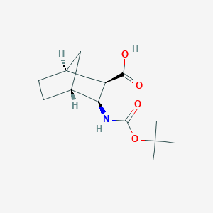 molecular formula C13H21NO4 B3419528 (1R,2S,3R,4S)-3-((tert-Butoxycarbonyl)amino)bicyclo[2.2.1]heptane-2-carboxylic acid CAS No. 1455431-93-2