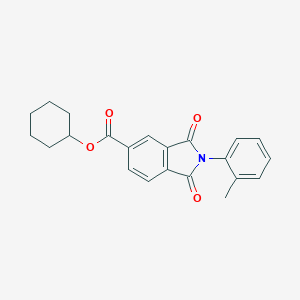 molecular formula C22H21NO4 B341953 Cyclohexyl 2-(2-methylphenyl)-1,3-dioxo-5-isoindolinecarboxylate 