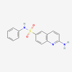 molecular formula C15H13N3O2S B3419534 2-amino-N-phenylquinoline-6-sulfonamide CAS No. 1458262-37-7