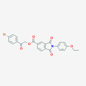 molecular formula C25H18BrNO6 B341958 2-(4-Bromophenyl)-2-oxoethyl 2-(4-ethoxyphenyl)-1,3-dioxo-5-isoindolinecarboxylate 