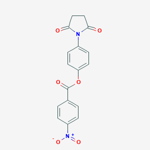 molecular formula C17H12N2O6 B341959 4-(2,5-Dioxopyrrolidin-1-yl)phenyl 4-nitrobenzoate 