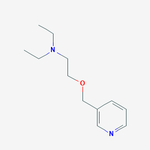 molecular formula C12H20N2O B034196 Pyridine, 3-((2-(diethylamino)ethoxy)methyl)- CAS No. 102206-54-2