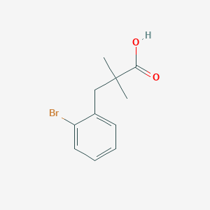 molecular formula C11H13BrO2 B3419617 3-(2-Bromophenyl)-2,2-dimethylpropanoic acid CAS No. 149080-24-0