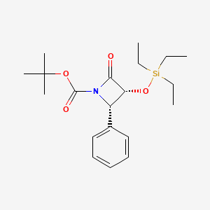 molecular formula C20H31NO4Si B3419624 (3R,4S)-tert-Butyl 2-oxo-4-phenyl-3-(triethylsilyloxy)azetidine-1-carboxylate CAS No. 149107-85-7