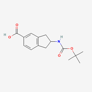 molecular formula C15H19NO4 B3419636 2-{[(tert-butoxy)carbonyl]amino}-2,3-dihydro-1H-indene-5-carboxylic acid CAS No. 149506-00-3