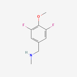 molecular formula C9H11F2NO B3419648 1-(3,5-difluoro-4-methoxyphenyl)-N-methylmethanamine CAS No. 1502098-50-1