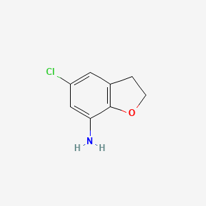 molecular formula C8H8ClNO B3419662 7-Benzofuranamine, 5-chloro-2,3-dihydro- CAS No. 150805-90-6