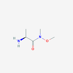 molecular formula C5H12N2O2 B3419676 Propanamide, 2-amino-N-methoxy-N-methyl-, (2S)- CAS No. 152169-63-6