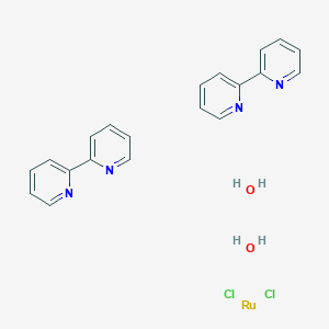 molecular formula C20H20Cl2N4O2Ru B3419677 顺式-二氯双(2,2'-联吡啶)钌(II)二水合物 CAS No. 152227-36-6