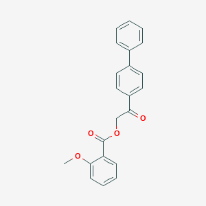 molecular formula C22H18O4 B341971 2-(Biphenyl-4-yl)-2-oxoethyl 2-methoxybenzoate 