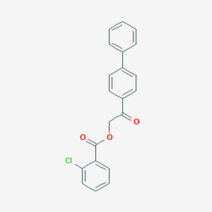 molecular formula C21H15ClO3 B341972 2-(1,1'-Biphenyl-4-yl)-2-oxoethyl 2-chlorobenzoate 