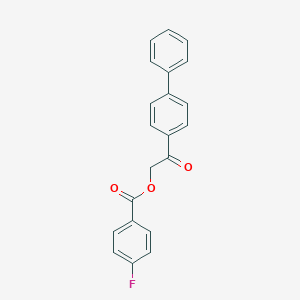molecular formula C21H15FO3 B341973 2-(Biphenyl-4-yl)-2-oxoethyl 4-fluorobenzoate 