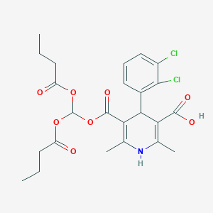 molecular formula C24H27Cl2NO8 B3419742 5-((Bis(butyryloxy)methoxy)carbonyl)-4-(2,3-dichlorophenyl)-2,6-dimethyl-1,4-dihydropyridine-3-carboxylic acid CAS No. 1546624-19-4