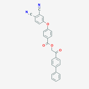 molecular formula C29H18N2O4 B341975 2-[1,1'-Biphenyl]-4-yl-2-oxoethyl 4-(3,4-dicyanophenoxy)benzoate 