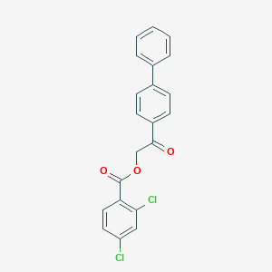 molecular formula C21H14Cl2O3 B341977 2-(Biphenyl-4-yl)-2-oxoethyl 2,4-dichlorobenzoate 