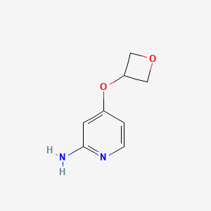 molecular formula C8H10N2O2 B3419865 4-(Oxetan-3-yloxy)pyridin-2-amine CAS No. 1600221-24-6