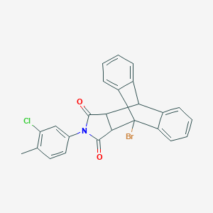 molecular formula C25H17BrClNO2 B341988 1-Bromo-17-(3-chloro-4-methylphenyl)-17-azapentacyclo[6.6.5.0~2,7~.0~9,14~.0~15,19~]nonadeca-2,4,6,9,11,13-hexaene-16,18-dione (non-preferred name) 