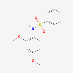 molecular formula C14H15NO4S B3419884 N-(2,4-dimethoxyphenyl)benzenesulfonamide CAS No. 160878-39-7