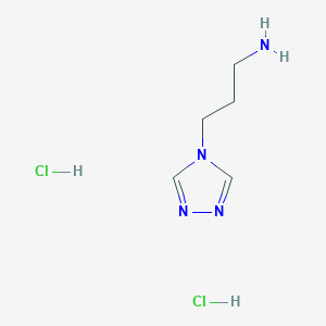 molecular formula C5H10N4 B3419888 3-(4H-1,2,4-三唑-4-基)-1-丙胺二盐酸盐 CAS No. 1609403-30-6