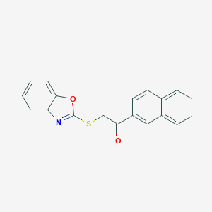 molecular formula C19H13NO2S B341989 2-[(Benzoxazole-2-ylthio)acetyl]naphthalene 