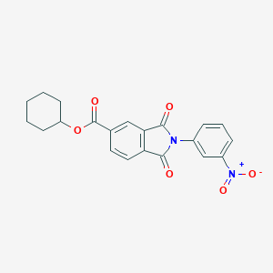 molecular formula C21H18N2O6 B341992 Cyclohexyl 2-{3-nitrophenyl}-1,3-dioxo-5-isoindolinecarboxylate 