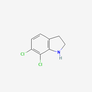 molecular formula C8H7Cl2N B3419927 1H-Indole, 6,7-dichloro-2,3-dihydro- CAS No. 162100-52-9