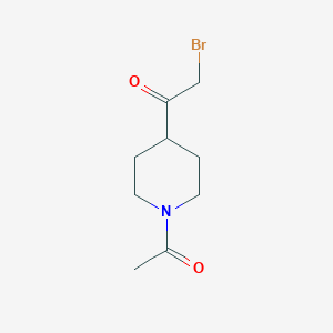 molecular formula C9H14BrNO2 B3419942 1-(1-acetyl-4-piperidinyl)-2-bromoEthanone CAS No. 162368-02-7