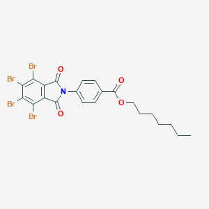 molecular formula C22H19Br4NO4 B342007 heptyl 4-(4,5,6,7-tetrabromo-1,3-dioxo-1,3-dihydro-2H-isoindol-2-yl)benzoate 