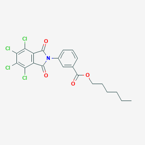 molecular formula C21H17Cl4NO4 B342009 hexyl 3-(4,5,6,7-tetrachloro-1,3-dioxo-1,3-dihydro-2H-isoindol-2-yl)benzoate 
