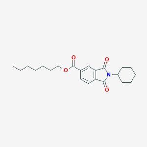 molecular formula C22H29NO4 B342012 Heptyl 2-cyclohexyl-1,3-dioxoisoindoline-5-carboxylate 