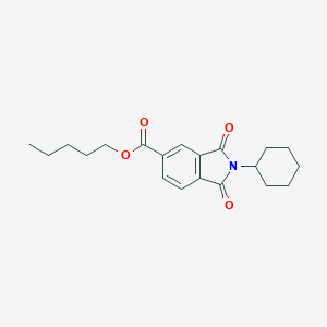 molecular formula C20H25NO4 B342013 Pentyl 2-cyclohexyl-1,3-dioxoisoindoline-5-carboxylate 