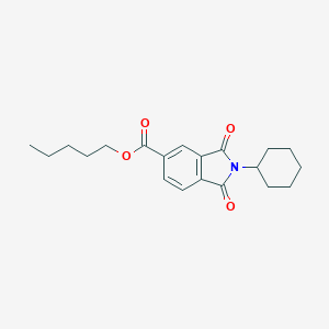 molecular formula C20H25NO4 B342013 pentyl 2-cyclohexyl-1,3-dioxo-2,3-dihydro-1H-isoindole-5-carboxylate 