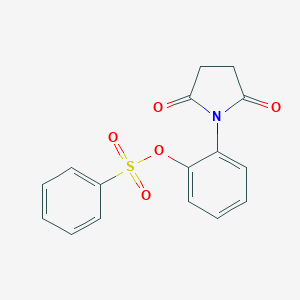 molecular formula C16H13NO5S B342015 2-(2,5-Dioxo-1-pyrrolidinyl)phenyl benzenesulfonate 