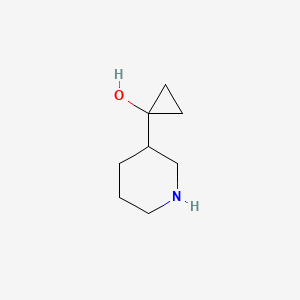 molecular formula C8H15NO B3420205 1-(Piperidin-3-YL)cyclopropan-1-OL CAS No. 1783433-79-3