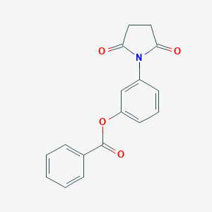 molecular formula C17H13NO4 B342023 3-(2,5-Dioxo-1-pyrrolidinyl)phenyl benzoate 
