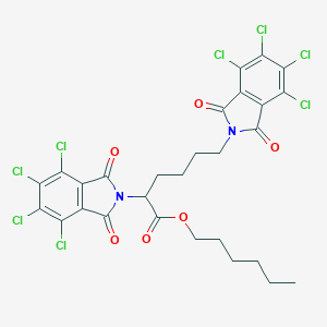 molecular formula C28H22Cl8N2O6 B342026 hexyl 2,6-bis(4,5,6,7-tetrachloro-1,3-dioxo-1,3-dihydro-2H-isoindol-2-yl)hexanoate 