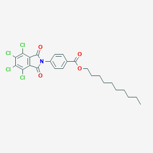 molecular formula C25H25Cl4NO4 B342029 decyl 4-(4,5,6,7-tetrachloro-1,3-dioxo-1,3-dihydro-2H-isoindol-2-yl)benzoate 