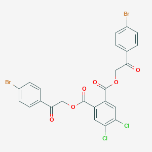molecular formula C24H14Br2Cl2O6 B342030 Bis[2-(4-bromophenyl)-2-oxoethyl] 4,5-dichlorobenzene-1,2-dicarboxylate 