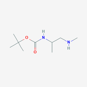 molecular formula C9H20N2O2 B3420384 叔丁基 N-[1-(甲基氨基)丙-2-基]氨基甲酸酯 CAS No. 1864270-64-3