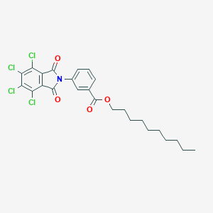 molecular formula C25H25Cl4NO4 B342046 decyl 3-(4,5,6,7-tetrachloro-1,3-dioxo-1,3-dihydro-2H-isoindol-2-yl)benzoate 