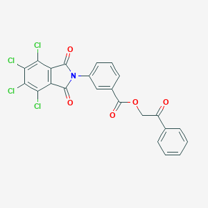 molecular formula C23H11Cl4NO5 B342054 2-oxo-2-phenylethyl 3-(4,5,6,7-tetrachloro-1,3-dioxo-1,3-dihydro-2H-isoindol-2-yl)benzoate 