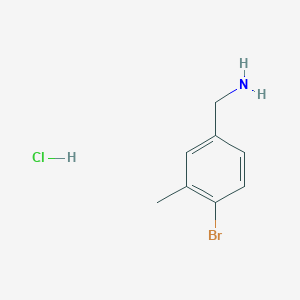 molecular formula C8H11BrClN B3420582 (4-Bromo-3-methylphenyl)methanamine hydrochloride CAS No. 1955514-32-5