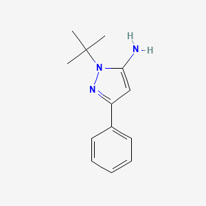 molecular formula C13H17N3 B3420598 1-Tert-butyl-3-phenyl-1H-pyrazol-5-amine CAS No. 1955558-54-9