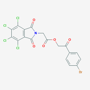 molecular formula C18H8BrCl4NO5 B342061 2-(4-bromophenyl)-2-oxoethyl (4,5,6,7-tetrachloro-1,3-dioxo-1,3-dihydro-2H-isoindol-2-yl)acetate 